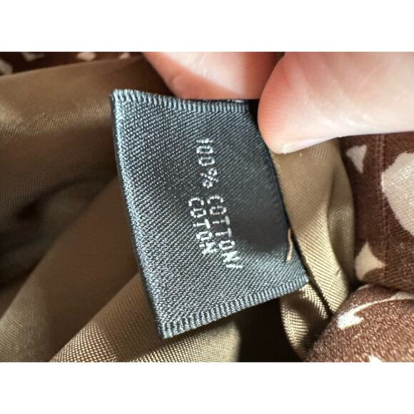 Lafayette 148 Blazer Women's Size 4 Brown Ivory Jacket 3/4 Sleeve Button Cotton - Picture 9 of 11